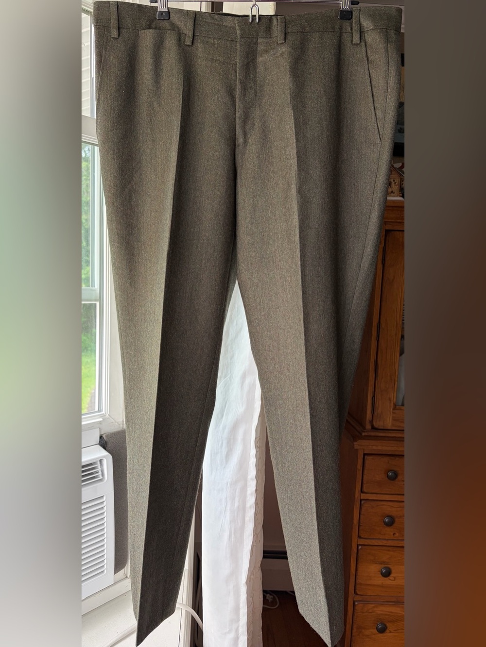 Seize sur Vingt Green Wool Tailored Men’s Dress Pants Luxury Old Money EU 46